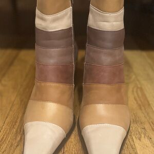 Jeffrey Campbell Multicolor Striped Ankle Boots